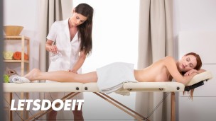 A GIRL KNOWS – Brunette Masseuse Little Caprice Fucks Her Beautiful Girlfriend Charlie Red